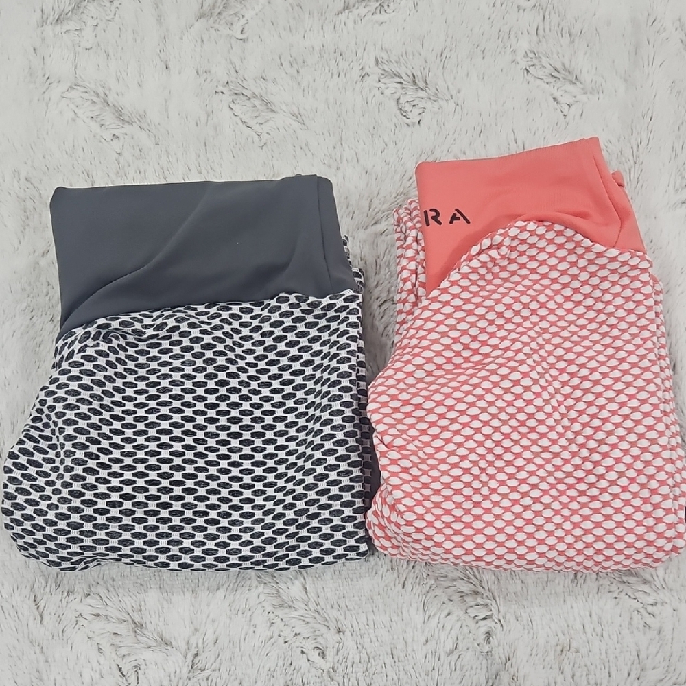 Stylish Gray and Pink Leggings